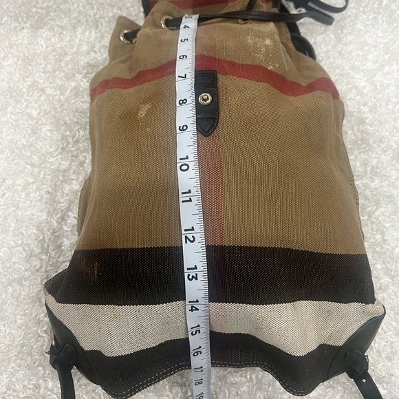 BURBERRY Overdyed Canvas Mega Check Medium Chiltern Backpack